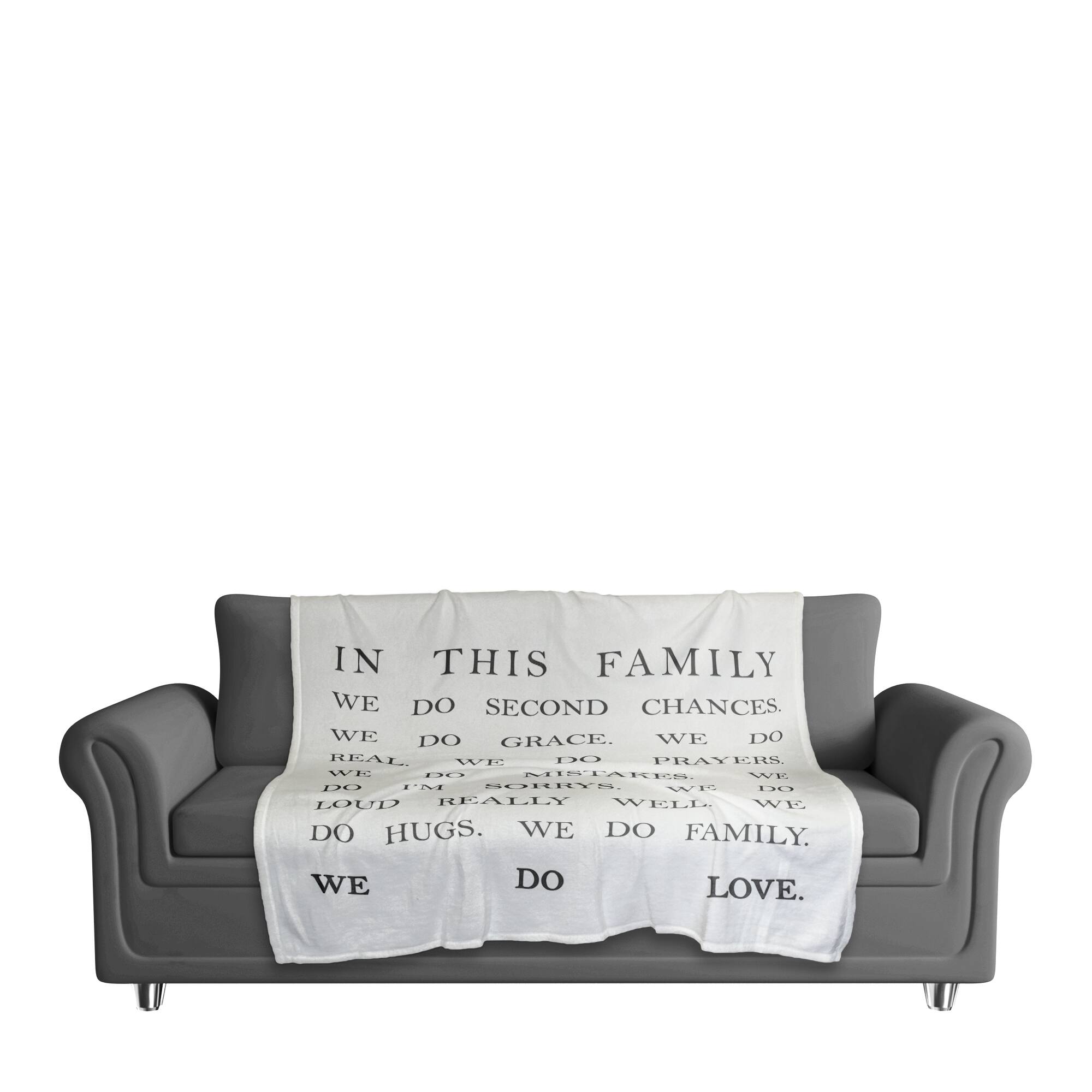 50" x 60" In This Family Coral Fleece Throw Blanket
